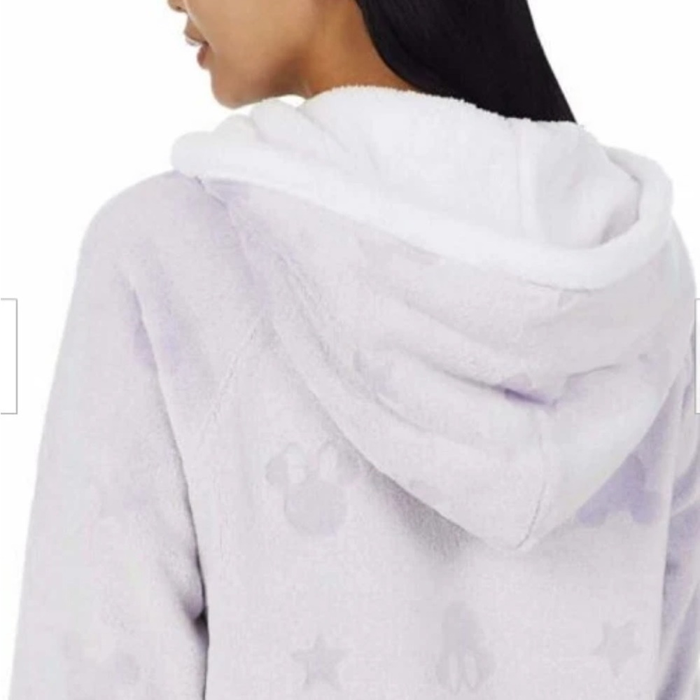 Disney Minnie and Micky Fleece Hoodie with Kangaroo Pocket light lavender - Picture 5 of 5